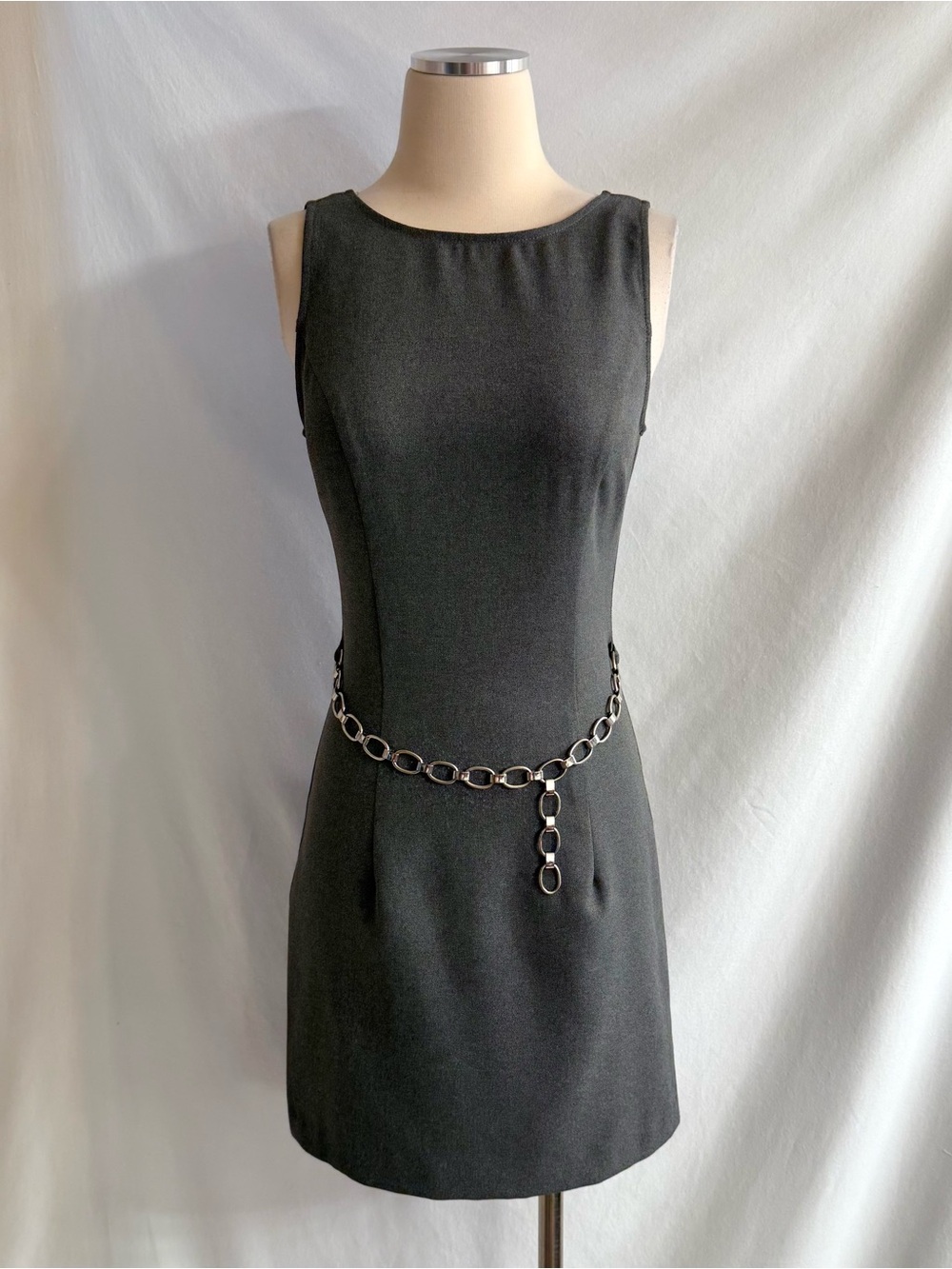 Y2K XOXO Office Siren Chain Belt Dress